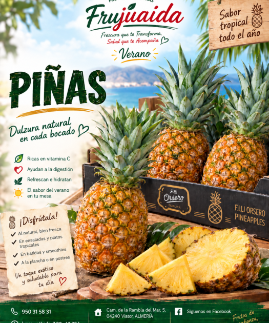 Piñas. Sabor tropical.